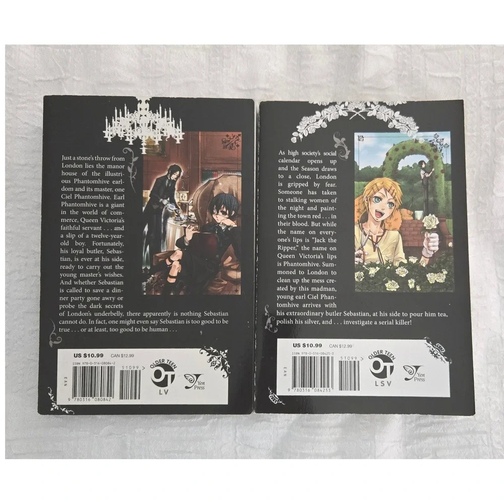 Black Butler Manga Volumes 1 & 2‎ Yana Toboso Anime Graphic Novels